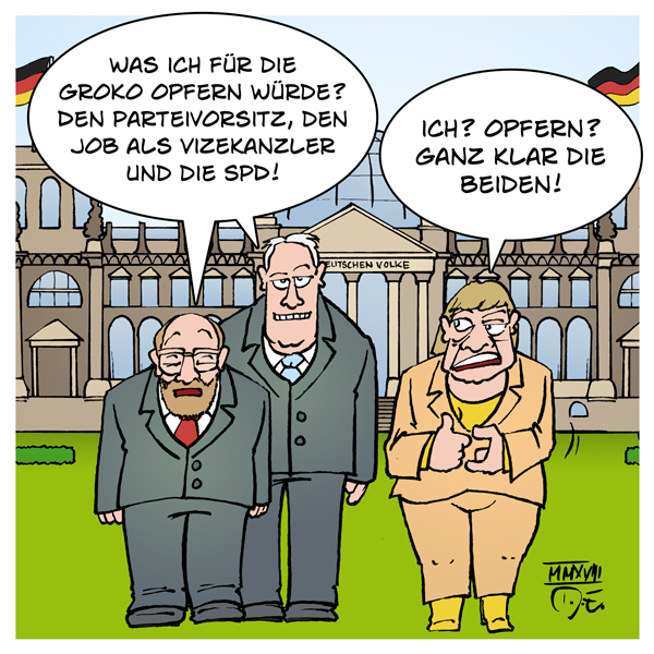 Angela Merkel CDU Horst Seehofer CSU Martin Schulz SPD Andrea Nahles Parteivorstand GroKo Koalitionsvertrag