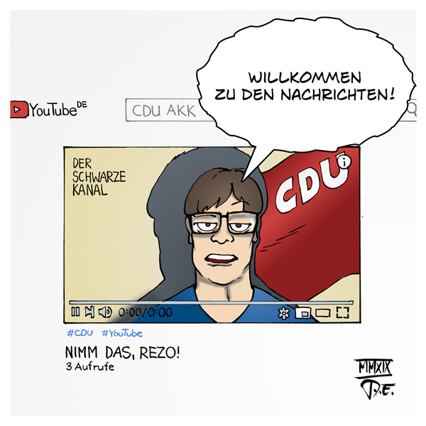 CDU Youtube Rezo Der Schwarze Kanal Social Media Video PR Public Relations Staatsfernsehen AKK Annegret Kramp-Karrenbauer